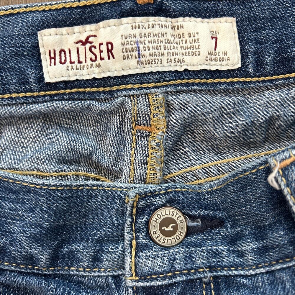 Y2K Hollister mini Micro denim jean skirt 7 - Picture 3 of 5